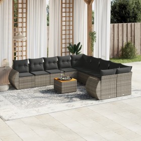 11-piece garden sofa set and gray synthetic rattan cushions by , Garden sets - Ref: Foro24-3225199, Price: 706,99 €, Discount: %