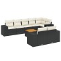 8-teiliges Gartensofa-Set und schwarze synthetische Rattankissen von , Gartensets - Ref: Foro24-3225531, Preis: 650,19 €, Rab...