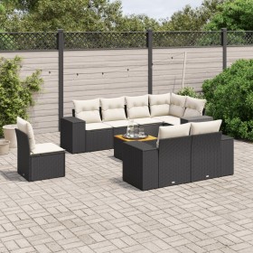 8-teiliges Gartensofa-Set und schwarze synthetische Rattankissen von , Gartensets - Ref: Foro24-3225538, Preis: 649,18 €, Rab...