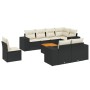 8-teiliges Gartensofa-Set und schwarze synthetische Rattankissen von , Gartensets - Ref: Foro24-3225538, Preis: 650,19 €, Rab...