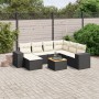 8-piece garden sofa set and black synthetic rattan cushions by , Garden sets - Ref: Foro24-3225559, Price: 518,61 €, Discount: %