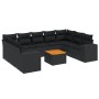 Set de sofás de jardín 10 pzas cojines ratán sintético negro de , Conjuntos de jardín - Ref: Foro24-3225586, Precio: 637,07 €...