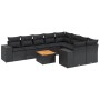 Set de sofás de jardín 10 pzas cojines ratán sintético negro de , Conjuntos de jardín - Ref: Foro24-3225600, Precio: 662,11 €...