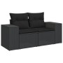 11-teiliges Gartensofa-Set und schwarze synthetische Rattankissen von , Gartensets - Ref: Foro24-3225621, Preis: 727,23 €, Ra...