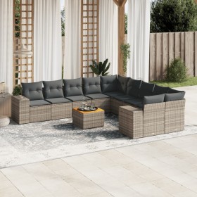 11-teiliges Gartensofa-Set und graue synthetische Rattankissen von , Gartensets - Ref: Foro24-3225640, Preis: 715,13 €, Rabat...