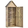 Caseta herramientas jardín con puerta madera pino 69,5x32x178cm de vidaXL, Cobertizos - Ref: Foro24-46358, Precio: 180,37 €, ...