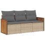 Gartensofa-Set mit beigen Kissen, 3-teilig, PE-Rattan von , Gartensets - Ref: Foro24-3227438, Preis: 236,66 €, Rabatt: %