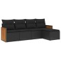 Set de muebles de jardín 5 pzas y cojines ratán sintético negro de , Conjuntos de jardín - Ref: Foro24-3227595, Precio: 290,8...