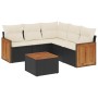 6-teiliges Gartensofa-Set und schwarze synthetische Rattankissen von , Gartensets - Ref: Foro24-3227645, Preis: 386,80 €, Rab...