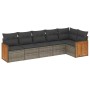 6-teiliges Gartenmöbel-Set und graue synthetische Rattankissen von , Gartensets - Ref: Foro24-3227670, Preis: 429,02 €, Rabat...