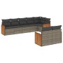 8-teiliges Gartensofa-Set und graue synthetische Rattankissen von , Gartensets - Ref: Foro24-3227831, Preis: 600,04 €, Rabatt: %