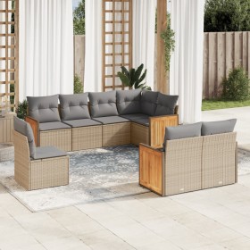 Gartensofa-Set mit beigen Kissen 8 Stück PE-Rattan von , Gartensets - Ref: Foro24-3227844, Preis: 605,99 €, Rabatt: %