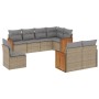 Gartensofa-Set mit beigen Kissen 8 Stück PE-Rattan von , Gartensets - Ref: Foro24-3227844, Preis: 620,65 €, Rabatt: %