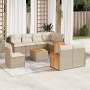 9-piece garden sofa set with beige synthetic rattan cushions by , Garden sets - Ref: Foro24-3227850, Price: 714,47 €, Discoun...