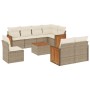 Set de sofás de jardín 9 pzas con cojines ratán sintético beige de , Conjuntos de jardín - Ref: Foro24-3227850, Precio: 711,9...