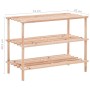 3-story shoe rack in solid fir wood by vidaXL, Shoe racks and shoe organizers - Ref: Foro24-285200, Price: 28,65 €, Discount: %