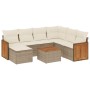 Gartensofa-Set mit beigen Kissen 8 Stück PE-Rattan von , Gartensets - Ref: Foro24-3227892, Preis: 580,27 €, Rabatt: %