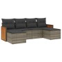 Set de muebles de jardín 6 pzas y cojines ratán sintético gris de , Conjuntos de jardín - Ref: Foro24-3227901, Precio: 370,73...