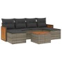 7-teiliges Gartensofa-Set mit grauen PE-Rattan-Kissen von , Gartensets - Ref: Foro24-3227908, Preis: 403,38 €, Rabatt: %