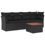 5-piece garden furniture set and black synthetic rattan cushions by , Garden sets - Ref: Foro24-3255803, Price: 315,94 €, Dis...