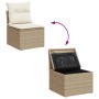 Gartensofa-Set mit beigen Kissen 8 Stück PE-Rattan von , Gartensets - Ref: Foro24-3256107, Preis: 526,13 €, Rabatt: %