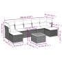 Gartensofa-Set mit beigen Kissen 8 Stück PE-Rattan von , Gartensets - Ref: Foro24-3256107, Preis: 526,13 €, Rabatt: %