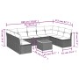 Garden sofa set 10 pieces with black synthetic rattan cushions by , Garden sets - Ref: Foro24-3256118, Price: 604,47 €, Disco...