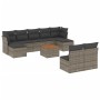 10-piece garden sofa set with gray synthetic rattan cushions by , Garden sets - Ref: Foro24-3256193, Price: 585,77 €, Discoun...