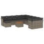 Set de sofás de jardín 12 pzas con cojines ratán sintético gris de , Conjuntos de jardín - Ref: Foro24-3256312, Precio: 757,6...