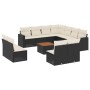 Gartensofa-Set 12-teilig mit schwarzen synthetischen Rattankissen von , Gartensets - Ref: Foro24-3256511, Preis: 651,74 €, Ra...