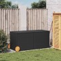 Garden storage box with wheels black synthetic rattan 283L by , Outdoor storage boxes - Ref: Foro24-365316, Price: 118,92 €, ...