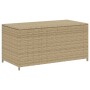 Garden storage box synthetic rattan beige mix 190L by , Outdoor storage boxes - Ref: Foro24-365323, Price: 113,49 €, Discount: %