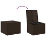 Brown synthetic rattan garden storage box 291L by , Outdoor storage boxes - Ref: Foro24-365337, Price: 131,36 €, Discount: %