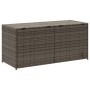 Gray synthetic rattan garden storage box 283L by , Outdoor storage boxes - Ref: Foro24-365314, Price: 122,57 €, Discount: %