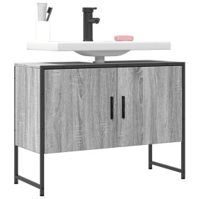 Sonoma gray engineered wood bathroom sink cabinet 80x33x60 cm by , Dressing tables - Ref: Foro24-842464, Price: 64,98 €, Disc...