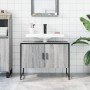 Sonoma gray engineered wood bathroom sink cabinet 80x33x60 cm by , Dressing tables - Ref: Foro24-842464, Price: 64,98 €, Disc...