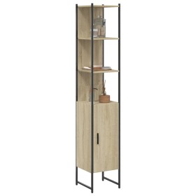 Armario de baño madera ingeniería roble Sonoma 33x33x185,5 cm de , Tocadores - Ref: Foro24-842472, Precio: 104,00 €, Descuent...