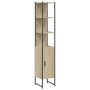 Sonoma oak engineered wood bathroom cabinet 33x33x185.5 cm by , Dressing tables - Ref: Foro24-842472, Price: 104,00 €, Discou...