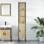 Sonoma oak engineered wood bathroom cabinet 33x33x185.5 cm by , Dressing tables - Ref: Foro24-842472, Price: 104,00 €, Discou...