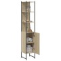 Sonoma oak engineered wood bathroom cabinet 33x33x185.5 cm by , Dressing tables - Ref: Foro24-842472, Price: 104,00 €, Discou...