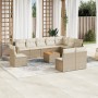 11-piece garden sofa set with beige synthetic rattan cushions by , Garden sets - Ref: Foro24-3224175, Price: 784,12 €, Discou...