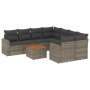 9-teiliges Gartenmöbel-Set und graue synthetische Rattankissen von , Gartensets - Ref: Foro24-3224051, Preis: 592,89 €, Rabat...