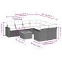 9-piece garden furniture set and gray synthetic rattan cushions by , Garden sets - Ref: Foro24-3224051, Price: 586,17 €, Disc...