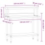 Küchenarbeitstisch mit Edelstahlablage 110x55x120cm von , Wiederherstellung - Ref: Foro24-3208900, Preis: 246,73 €, Rabatt: %