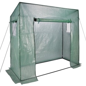 HI Green greenhouse 200x77x169/148 cm by HI, Greenhouses - Ref: Foro24-429147, Price: 52,97 €, Discount: %