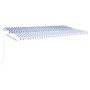 Toldo automático LED sensor de viento azul y blanco 6x3 m de , Toldos - Ref: Foro24-3070011, Precio: 923,12 €, Descuento: %