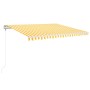 Automatic awning LED wind sensor yellow white 400x350cm by , Awnings - Ref: Foro24-3068993, Price: 700,15 €, Discount: %