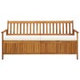 Banco de almacenaje con cojín de madera maciza de acacia 170 cm de vidaXL, Bancos de jardín - Ref: Foro24-45912, Precio: 290,...