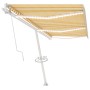 Automatic awning LED wind sensor yellow white 600x300cm by , Awnings - Ref: Foro24-3069613, Price: 900,52 €, Discount: %