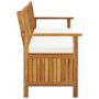 Storage bench with solid acacia wood cushion 170 cm by vidaXL, garden benches - Ref: Foro24-45912, Price: 291,79 €, Discount: %